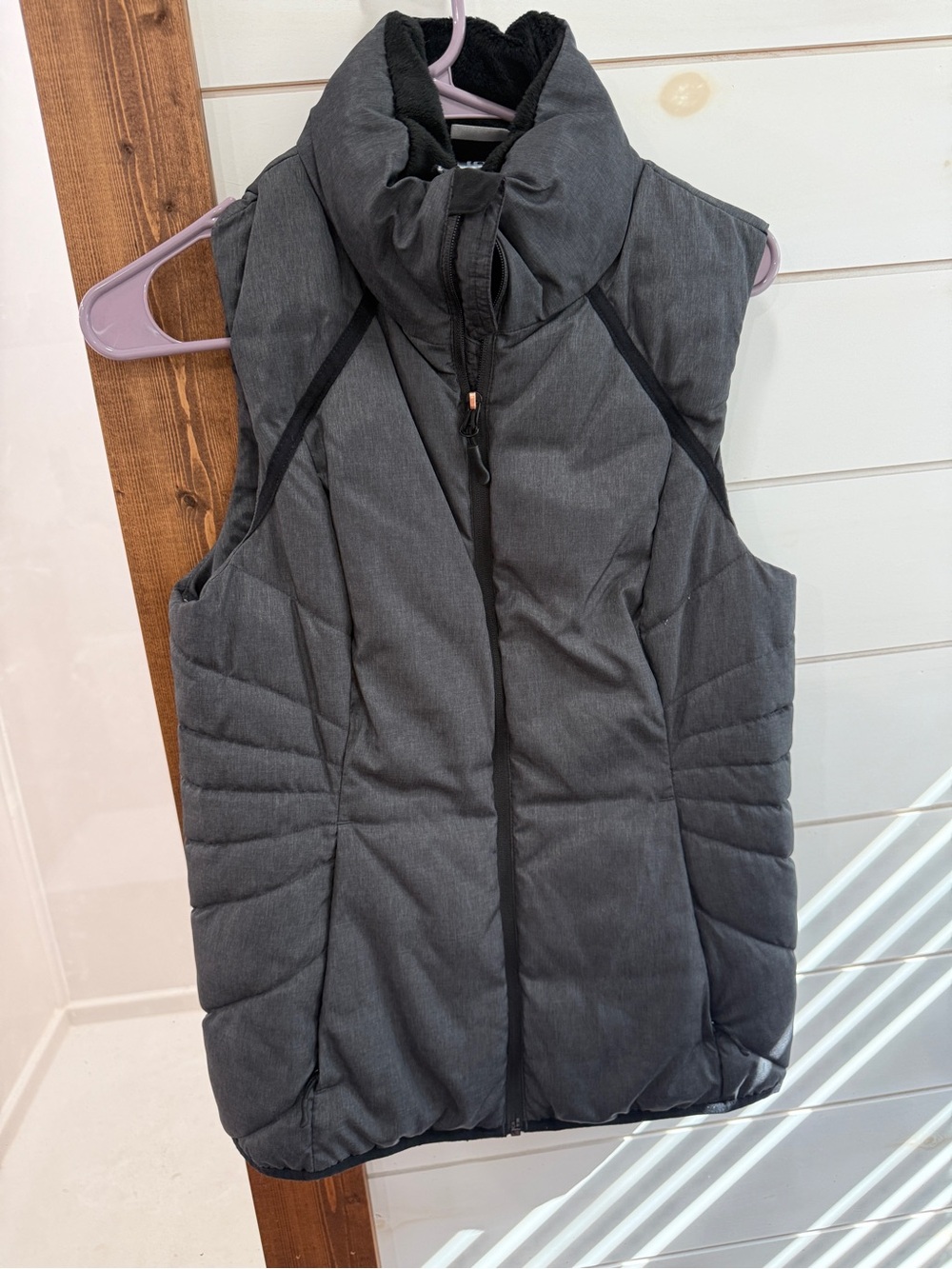 Champion Women's Dark Gray Quilted Puffer Vest